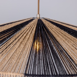 Vernon Raffia Striped Rope Pendant Light 83cm